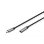 Digitus | USB extension cable | Female | 24 pin USB-C | Male | Black | 24 pin USB-C | 1 m - 2